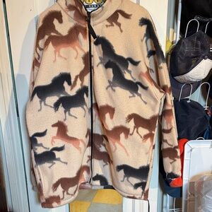 Men's Horse Print Fleece Jacket